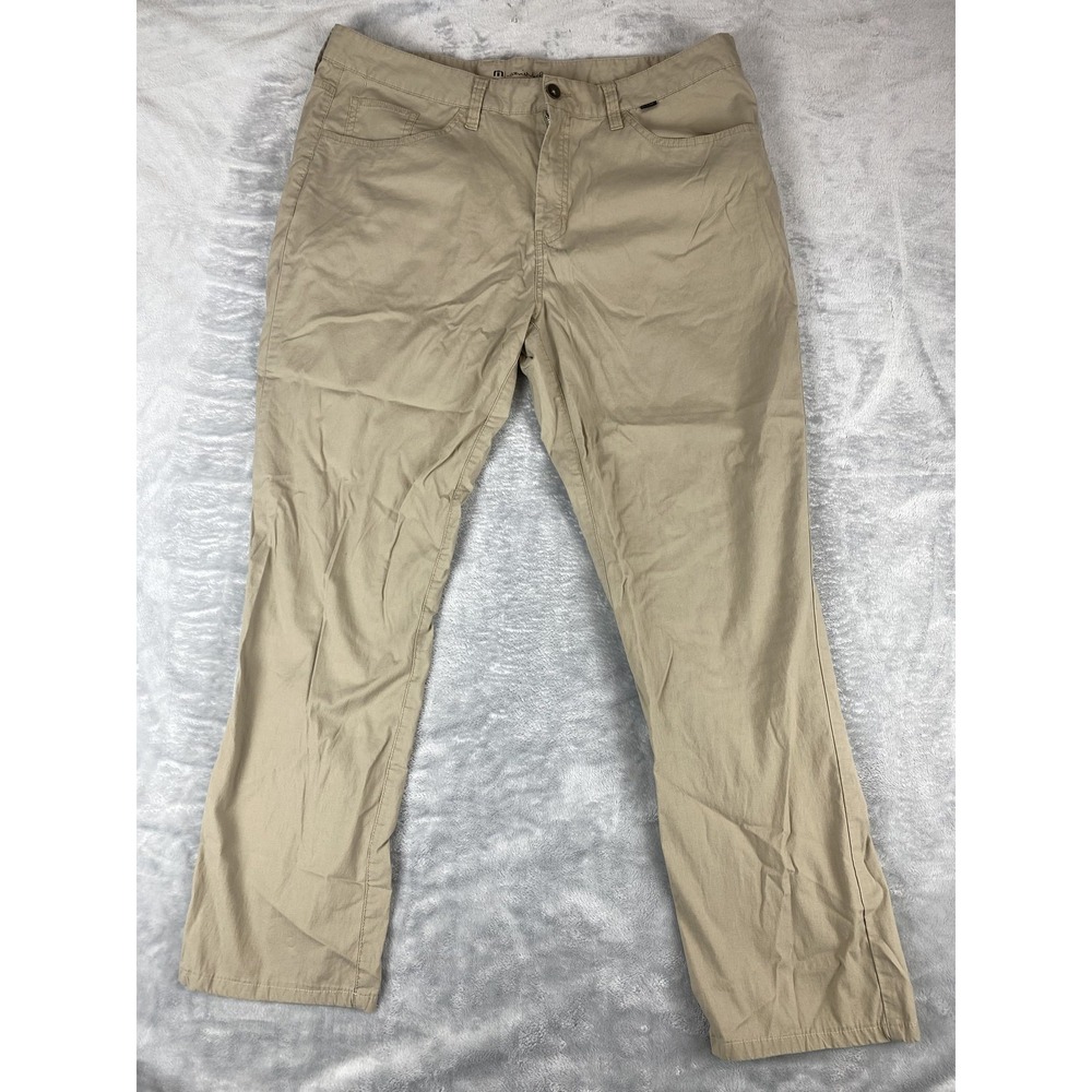 Travis Mathew Pants Mens 40x32 Khaki Beige Stretch Comfort Chino‎ Casual Golf
